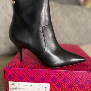 Tory Burch Georgina Bootie size 8.5 in Black NEVER WORN. Wonderful classy boots.